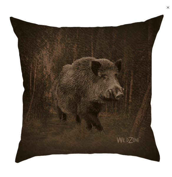 Jägerkissen, Dekokissen " Keiler " Großes Jägerkissen mit Wildschwein Motiv . 50x 50 cm